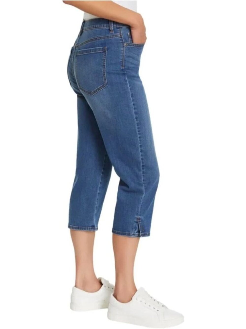 NWT Gloria Vanderbilt Amanda Jean Capris Women's 12  High-Rise Stretch B0714 - Picture 3 of 15